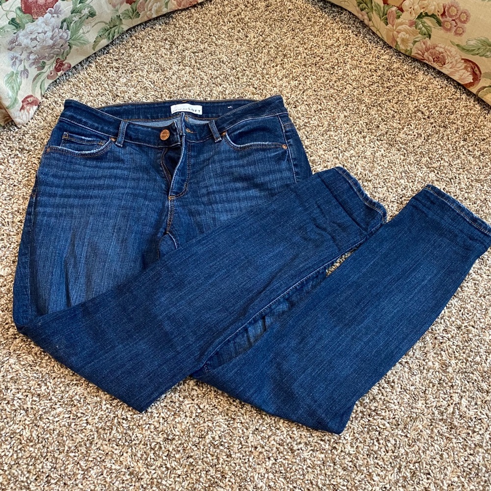 Loft Curvy Skinny Crop Jeans